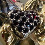 Gold Silver Tone Angel Brooch Holding Heart Accent Christmas Christian Religious Photo 3