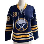 NHL BUFFALO SABERS Hockey Jersey Womens Sz Small Number 28 Zemgus Girgensons Blue Photo 0