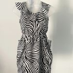 Wrapper zebra print chiffon dress with pockets Photo 2