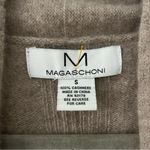Magaschoni 100% Cashmere Taupe Knit Waterfall Open Cardigan Sweater S Photo 4