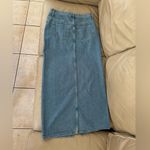 Derek Lam 10 Crosby Cotton High Rise Denim Maxi Skirt Photo 8