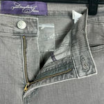 NYDJ Womens Flare Jeans Gray High Rise Stretch Embellished Made in USA 12 Petite Photo 5