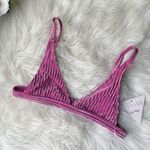 Dippin' Daisy's REVIBE By Dippin’ Daisy’s Carnival Bikini Top Velvet Ribbed NWT Photo 0