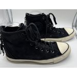 Converse Chuck Taylor All Star Size 7 Women's Suede Black Tri Zip Y2K Hip Hop Photo 4
