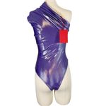 NEW Coucoo Jani One Shoulder Bodysuit Top Purple Size Medium Photo 7