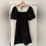 Krisa  Black‎ Puff Sleeve Linen Dress Size XS Photo 1