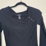 White House | Black Market  Black Portrait Neckline Sz Small Silver Buttons Photo 3