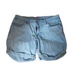 Eddie Bauer 12 Light Wash Boyfriend Denim Cuffed Shorts Photo 0
