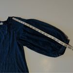 Altar'd State Altar’d State baloon sleeve crochet Hem Top, acid wash denim blue, size S Photo 7