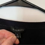 Talbots  Navy Cardigan with Colorful Heart Stripes Photo 2