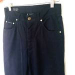 Escada Sports Pants Womens Navy Blue Cotton Twill Casual High Rise Crop 36 (6) Photo 10