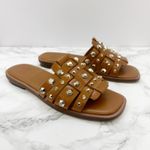 Vince Camuto  Neverna Studded Square Toe‎ Leather Slip On Sandals 6.5 Photo 3