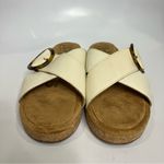 Hush Puppies  June platform criss cross sandals slides white tan women’s size 10 Photo 2