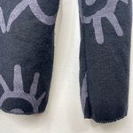 New Collection Italy Angora Blend Pullover Light Sweater tight Knit Abstract S/M Black Photo 4