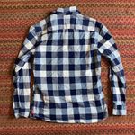 Wrangler  NAVY BUFFALO PLAID FLANNEL BUTTON UP SHIRT Photo 3