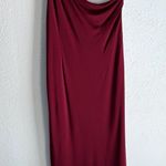 Halston Heritage Halston Camille One Shoulder Dress in Bordeaux Red Matte Jersey Sz 14 NWT Photo 3
