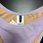 J.Crew  Textured Curved-Waist Cheeky Bikini Bottom High Cut Lavender Size Small Photo 2