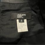 Philippe Adec Moto Leather Skirt Size 4 Black Photo 6