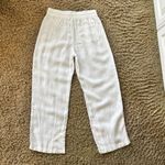 Athleta  Retreat Linen High Rise Wide Leg Women's Pant Sz 6 in Calla Lily White Photo 5