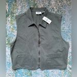 Vintage NOS Pasta International green cotton zip vest, size large Photo 0