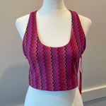 Terez  Duo Knit Magenta Zig Zag sports  Bra NWT Photo 0
