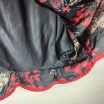 Y2K Butterfly Midi Skirt Womens Medium Tease Zen Asian Inspired Red Black Goth Photo 5