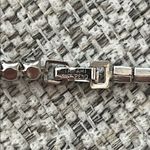 Trifari Vintage Silver Tone and Blue Rhinestone Leaf Bib Choker Necklace Photo 7