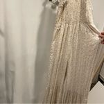 Sage Cute Smocked top skinny tie strap wide ruffle leg jumpsuit confetti boho festive Photo 8