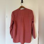 Eileen Fisher Sandwashed Tencel Stand Collar Top Shirt Blouse Chutney Size Small Photo 6