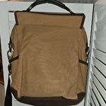 Eddie Bauer  Brown Canvas Backpack with Leather Accents Photo 4