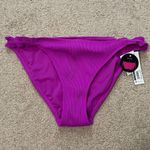 No Boundaries Purple Ribbed Bikini Bottoms NWT Photo 0