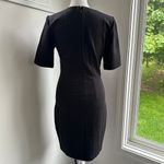 White House | Black Market WHBM Aura Collection Black Sheath Sculpt Fitted Cocktail Career Dress Sz 2 Photo 8