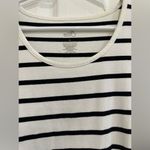 Belle Sky Belle + Sky  Maternity white and black Striped Bodycon  Dress Photo 2