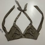 Cosabella Triangle Halter Bikini Top M Metallic Tuxedo Style NWT Minimalist Photo 0