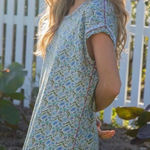 Natural Life  Cotton Tee Mini Dress Frankie Knit Blue Floral Tshirt Dress XL NWT Photo 0