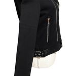 NEW Ralph Lauren Black Label Size 6 Biker Jacket Moto Leather Details Black Photo 1