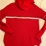 MICHAEL KORS red sweater cowl neck waffle knit XS Photo 4