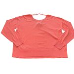 Diesel  Coral Pink Knit Sweater Top Cutout Shoulder Detail Long‎ Sleeve Large Photo 3