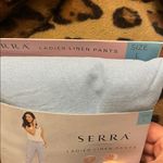 Serra  Ladies Linen Pants in Light Blue Photo 3