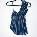 Billabong NWT Wonderland Striped One Sleeve Top Photo 6