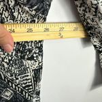 Erika Blouse 1X Black White Abstract Sequin V-Neck Boho Career Workwear Top Photo 4