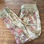 Anthropologie Nomad Camo Floral Joggers XS Olive Green Utility Boho Photo 6