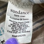 Sundance  Wilde Bermuda Shorts Women 10P Tan Blue Stripe Linen Buttons High Rise Photo 10