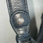 Brighton  black leather cross body bag with silver accents and chains and tassels Photo 6