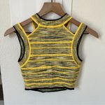 Ronny Kobo Cropped Tank Top in Yellow and Black Size XS Photo 1