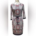 Liz Claiborne dress. Navy/coral/white. Size Small Photo 1