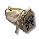 III Parcel Pebbled Leather Butterfly Patchwork Kiss Lock Shoulder Bag Blue Photo 5