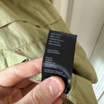 Anthropologie  Pilcro Long-Sleeve V-Neck Ruffled Babydoll Top Moss Green Size M Photo 2