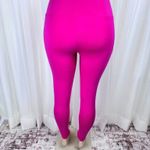 Zenana New Women's Full Length Wide Waistband Leggings With Pockets Pink Medium Photo 5