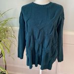 J. Jill Size M Chenille Teal Peacock Chunky Cable Knit Sweater Pullover Knit Top Green Size M Photo 8